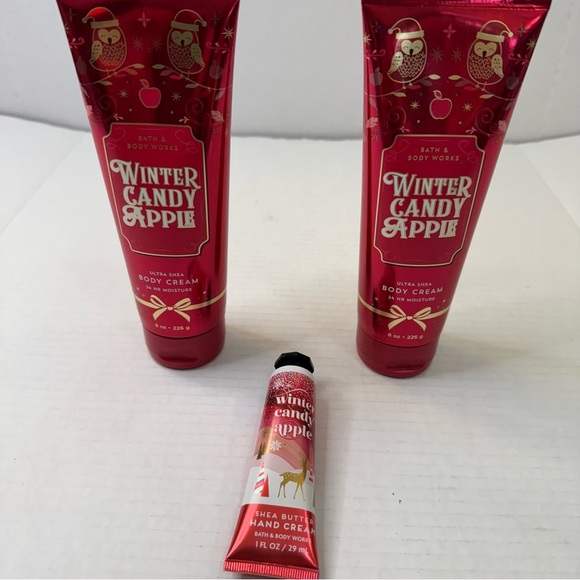 Bath & Body Works Winter Candy Apple Ultra Moisture Shea Body Cream 8oz x2 - Picture 1 of 7